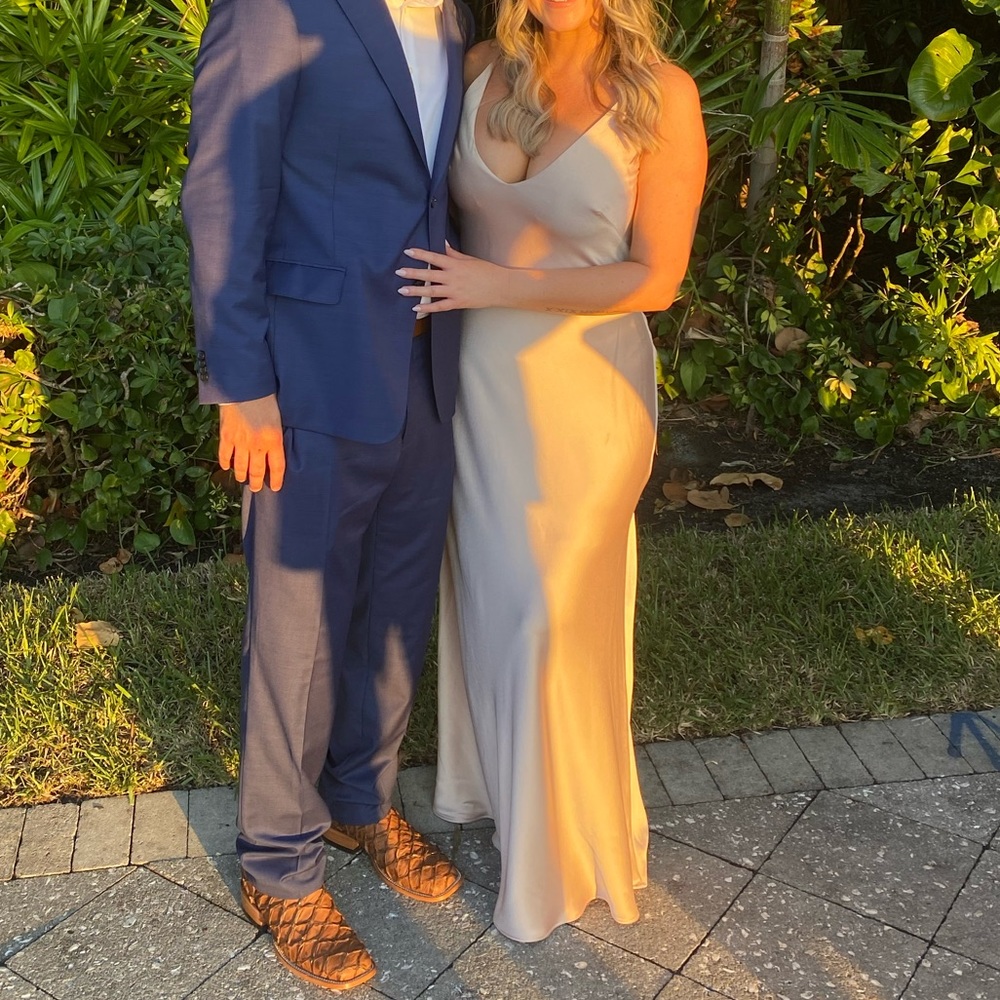Jenny yoo champagne bridesmaid dress